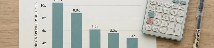 Chart explaining recurring-fee multiples for accounting practice sale prices