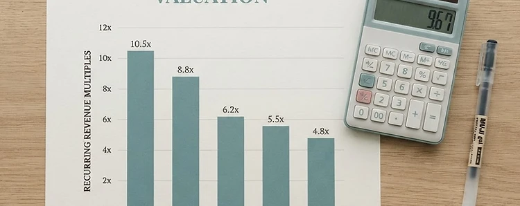 Chart explaining recurring-fee multiples for accounting practice sale prices