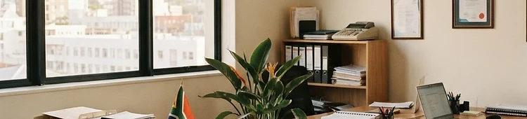 Modern small accounting firm office in South Africa