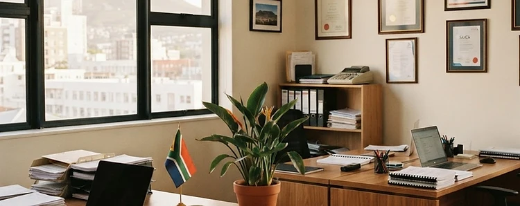 Modern small accounting firm office in South Africa