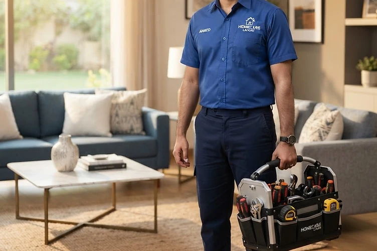 Umar Home Services technician ready for a home maintenance visit in Lahore