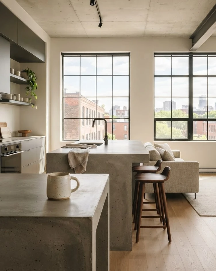 Intérieur contemporain lumineux à Montréal