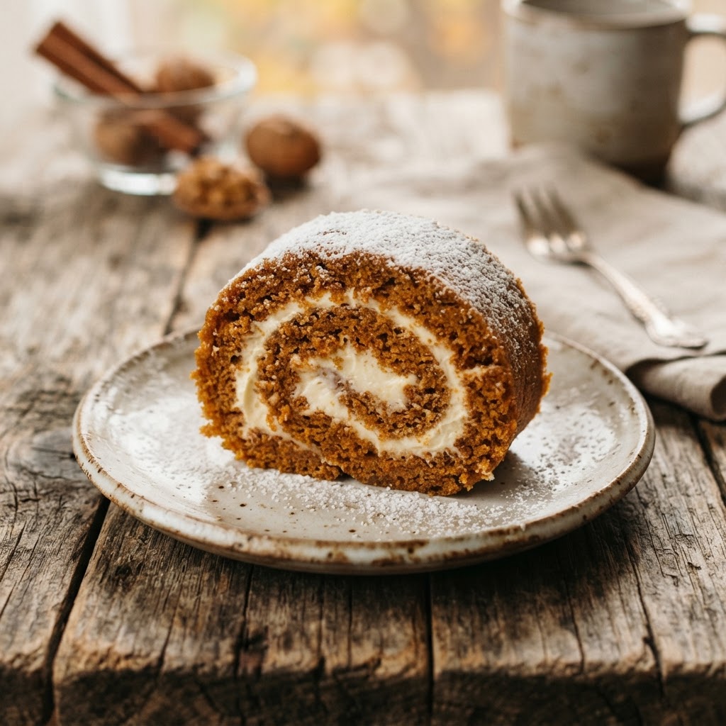 Pumpkin Roll with Cream Cheese Filling