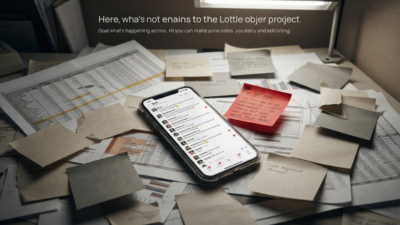 CONTROL sitting on top of a busy workflow — we are here, between the mess and your team