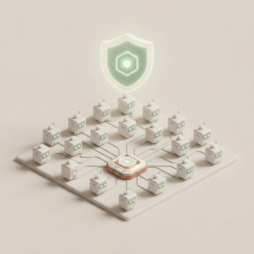 CONTROL governing a network of AI agents under one shield