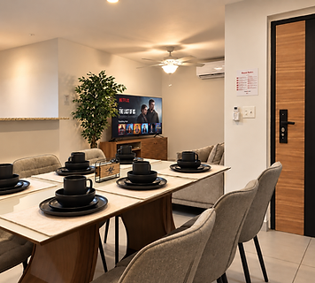 Casa Santa dining area and living room