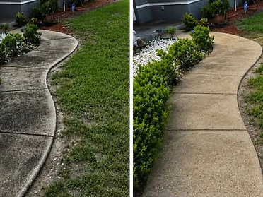 Concrete Walkway exterior cleaning project