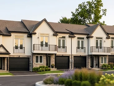 Artist render of the Royal Niagara Towns townhomes, Block C streetscape elevation