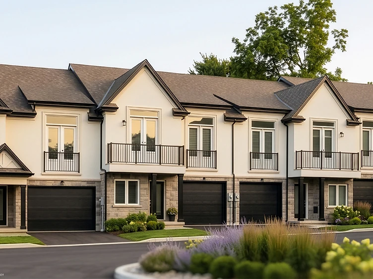 Artist render of the Royal Niagara Towns townhomes, Block C streetscape elevation
