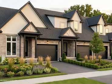 Artist render of the Royal Niagara Towns townhomes, Block A Mewburn Road elevation
