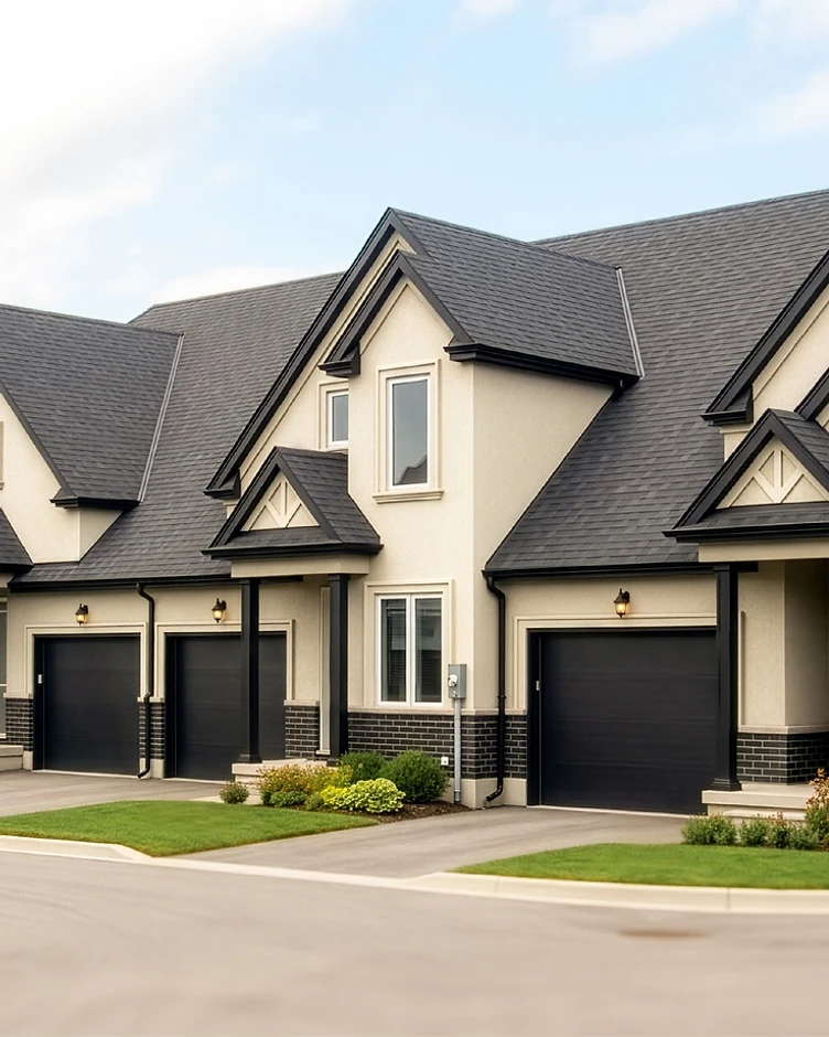Artist render of the Royal Niagara Towns townhomes, Block B corner elevation