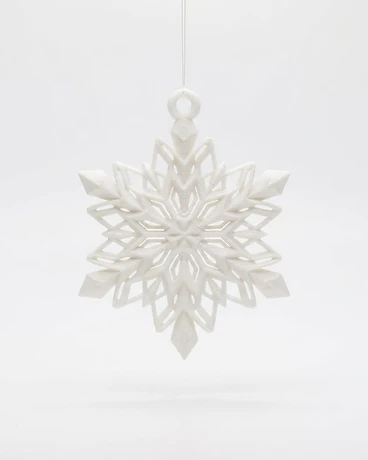 Snowflake Ornament — 3D printed PLA