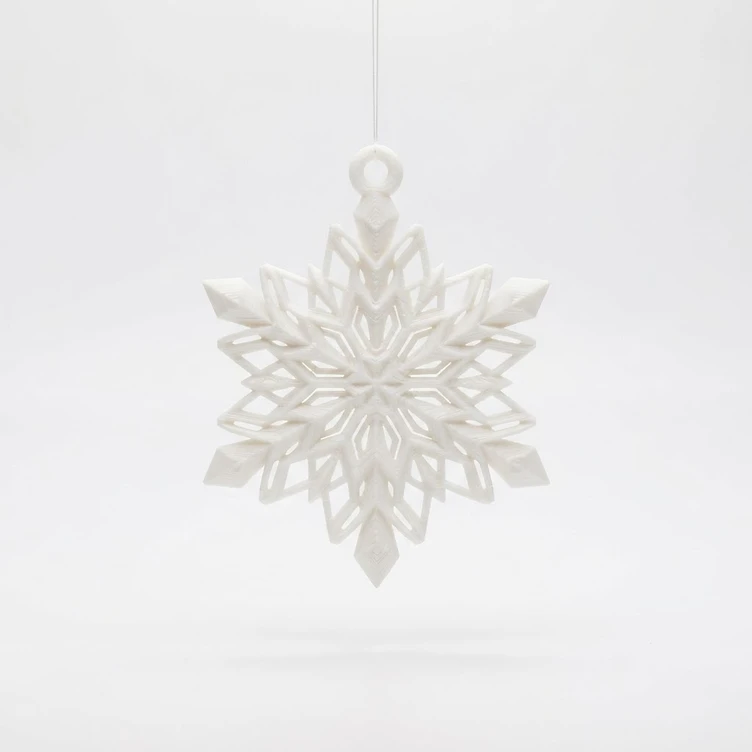 Snowflake Ornament — 3D printed PLA