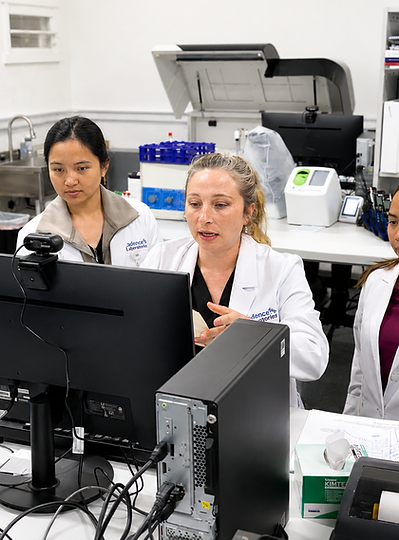 Cadence laboratory staff reviewing results together