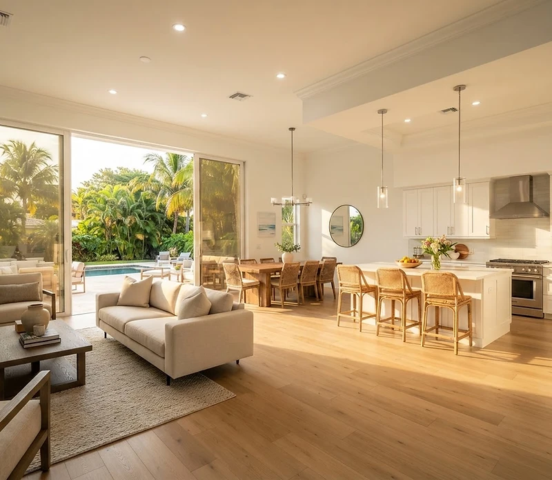 Renovated Florida home with open living space and new finishes