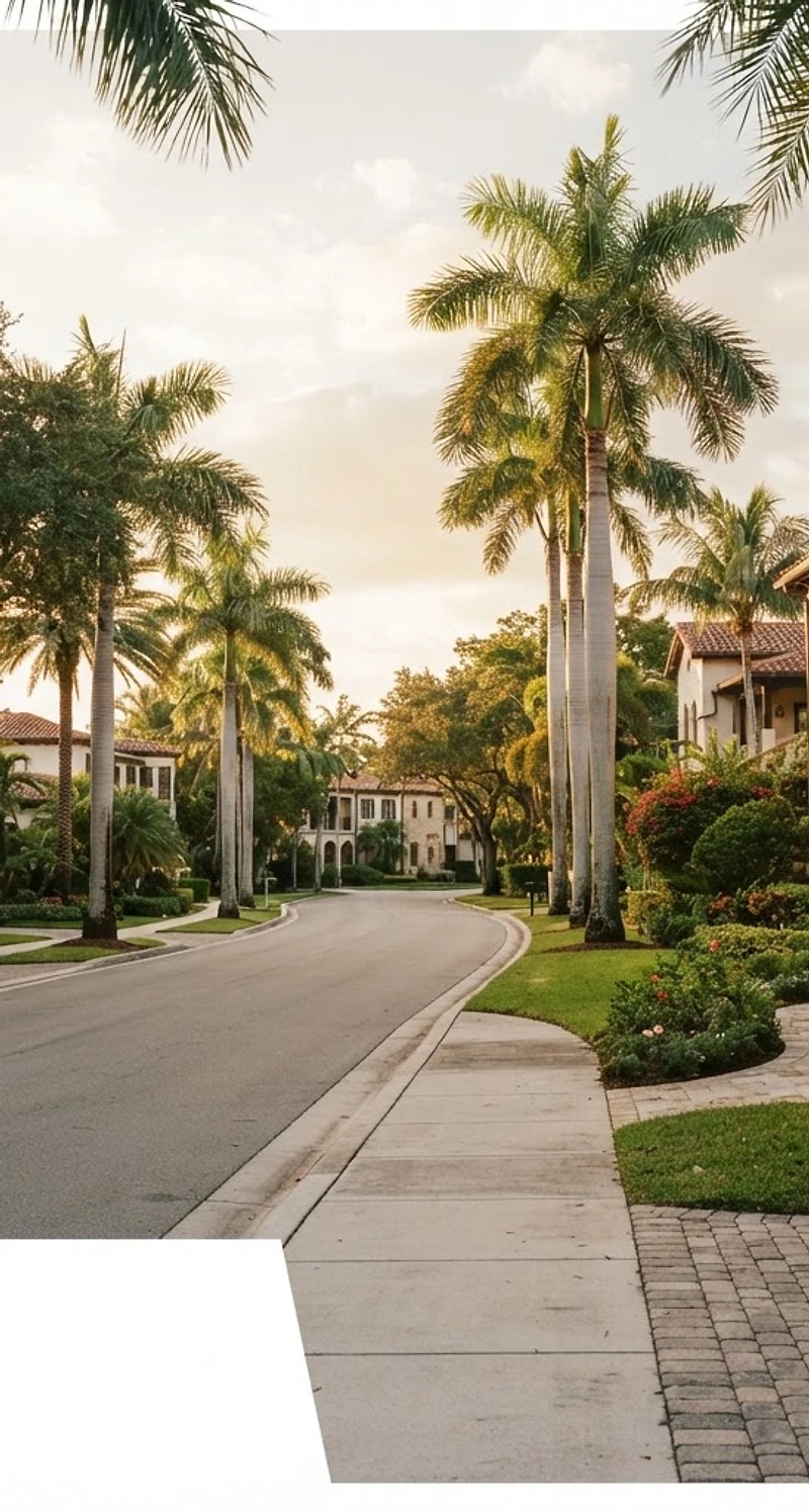 Sunlit South Florida neighborhood of locally vetted homes