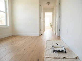 New flooring and interior painting in a South Florida home renovation