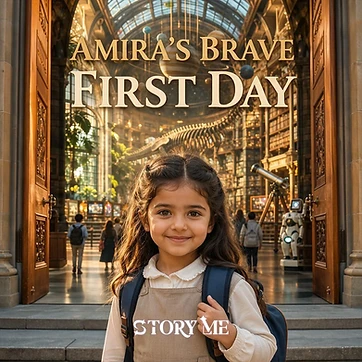 Illustrated cover for the personalized children's storybook My Brave First Day