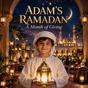 غلاف مصوّر لقصة الأطفال المخصصة «رمضان: شهر الخير والعطاء»