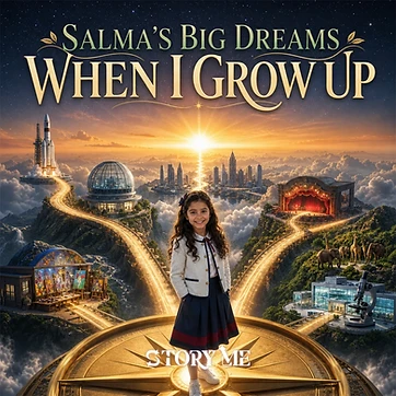 Illustrated cover for the personalized children's storybook When I Grow Up