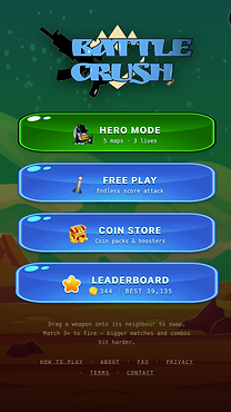 The main menu: pick a mode and jump straight in. No account needed to play.