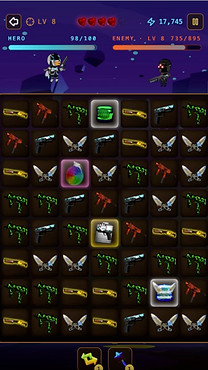 Swapping a rainbow bomb clears every tile of the colour it touches.