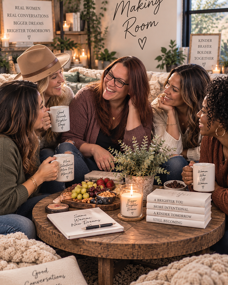 Women gathered in unhurried conversation