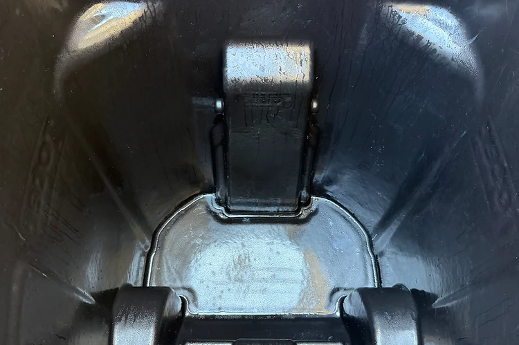 Trash bin before and after Grime Scene Unit cleaning — after