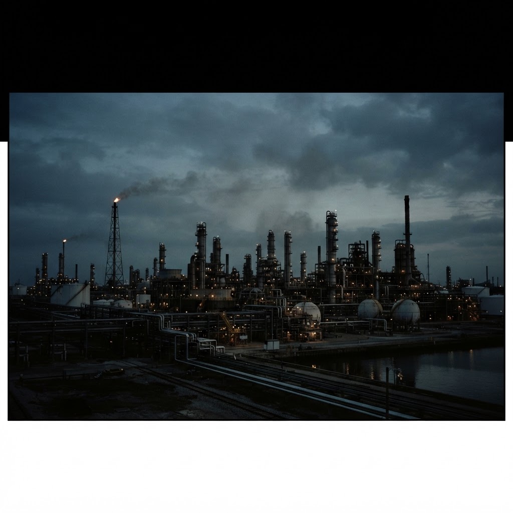 Refinery at dusk