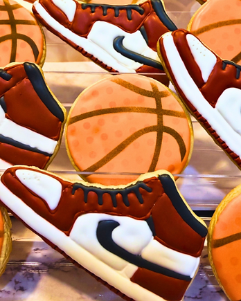Basketball & Nike Birthday Cookies