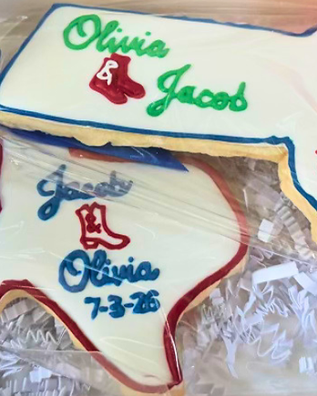 Olivia & Jacob Texas-to-Massachusetts Proposal Cookies