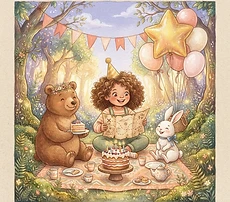 Fictional Birthday Quest sample illustration