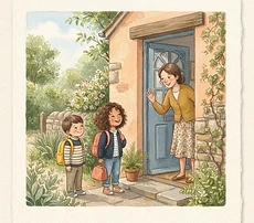 Fictional First Day Adventure sample illustration