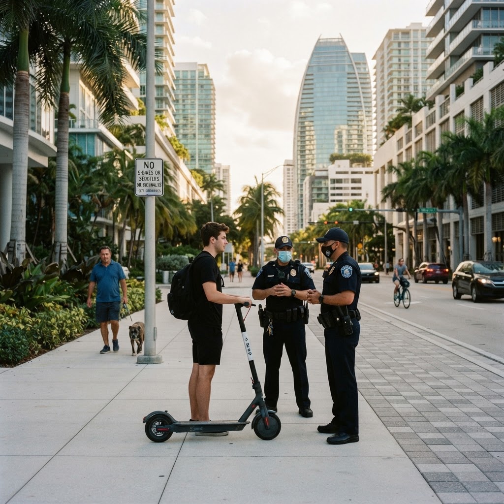 Comisionados de Miami prohíben el uso de bicicletas eléctricas y scooters en aceras