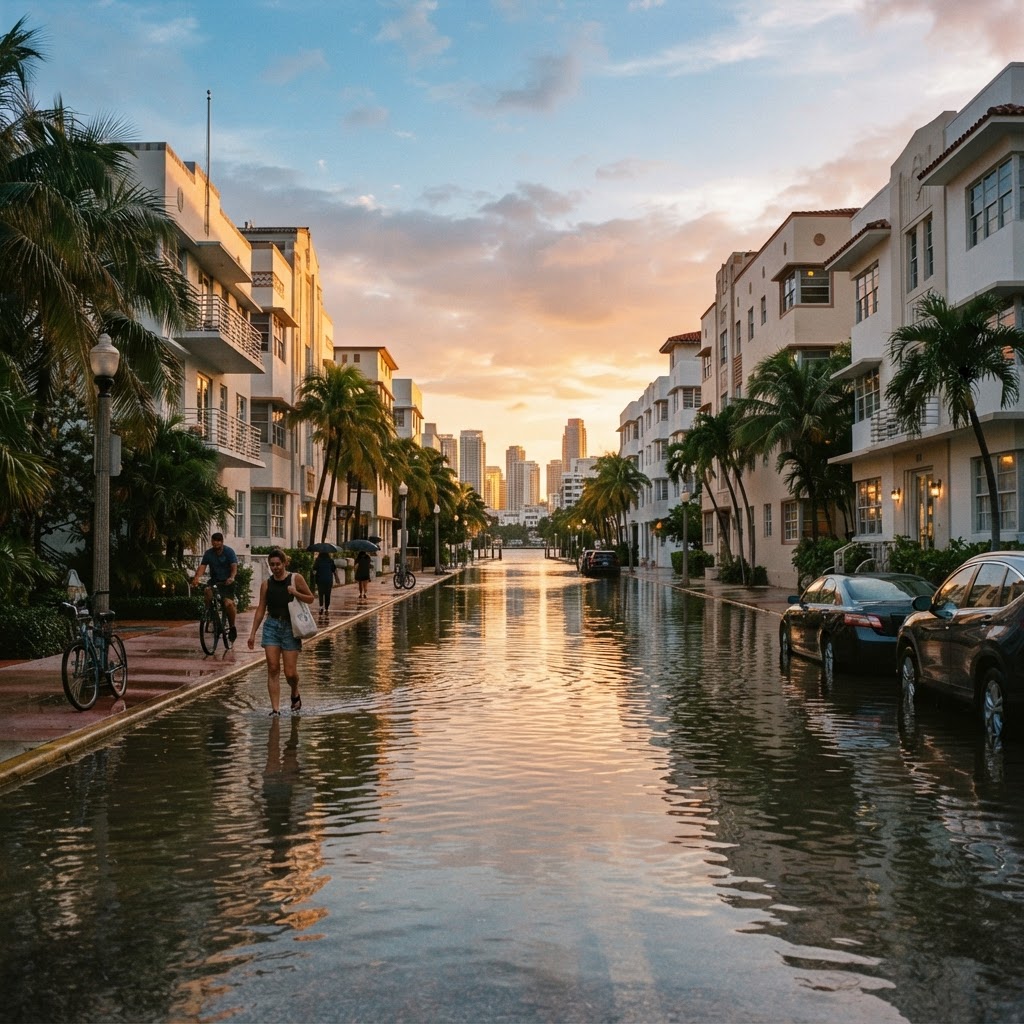 Miami enfrenta inundaciones por mareas altas durante esta semana