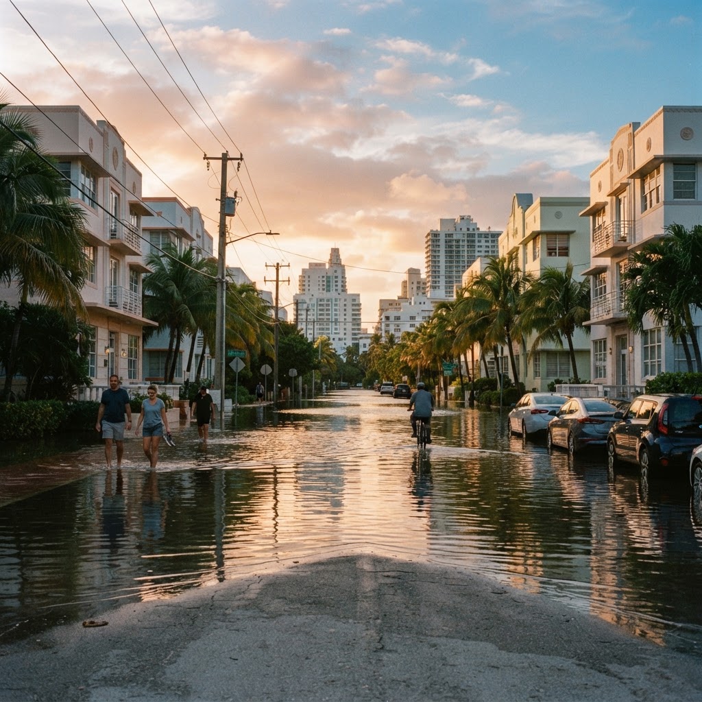 Miami Beach enfrenta mareas altas y alerta de inundaciones costeras