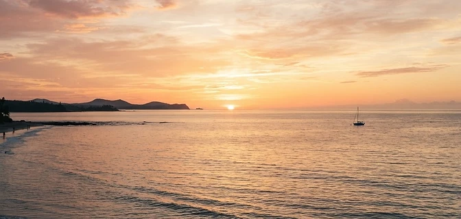 Sunrise over the ocean