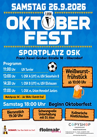 Großes Oktoberfest am 26. September 2026