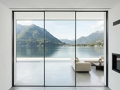 Solarlux cero sliding doors with a slim sightline in a contemporary extension