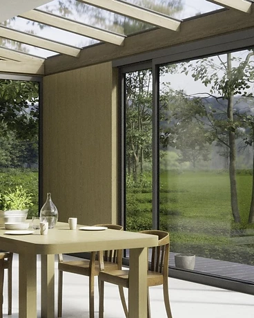 Solarlux Ecoline S — Solarlux minimal-frame sliding doors, 55 mm sightline