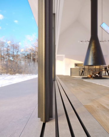 Minimal-frame glazing detail — Vitrocsa sliding door system