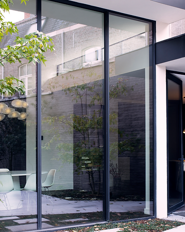 Minimal-frame glazing detail — Solarlux sliding door system