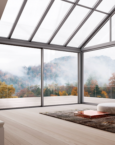 Minimal-frame glazing detail — Solarlux sliding door system