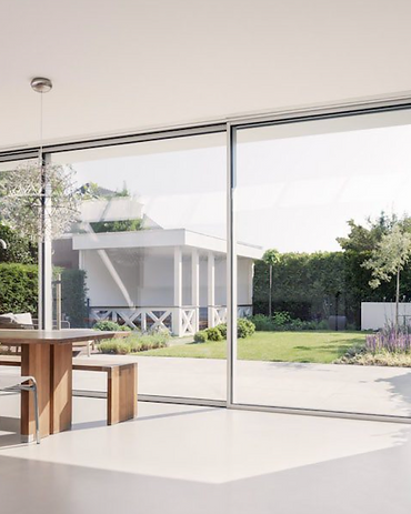 Minimal-frame glazing detail — MFP 20/25 sliding door system
