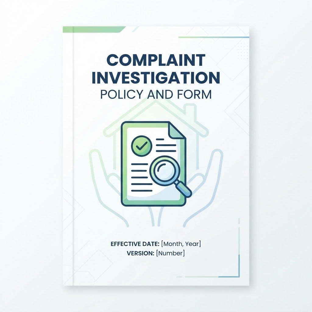 Complaint investigation policy and form template for home care agencies
