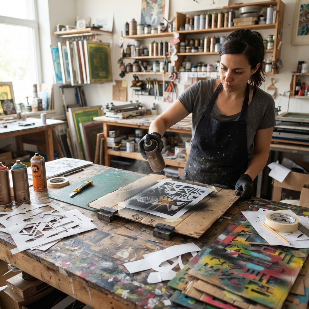 Stencil & Layers graffiti workshop