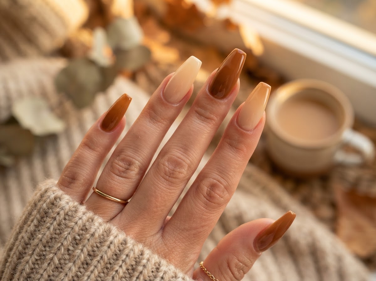 Caramel ombré nails September 2026