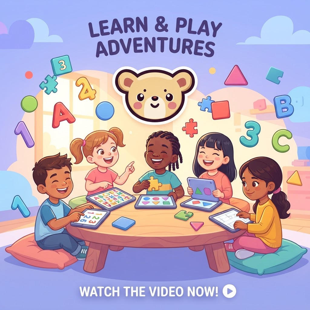 Kids playing KIDSPLAY+ learning games