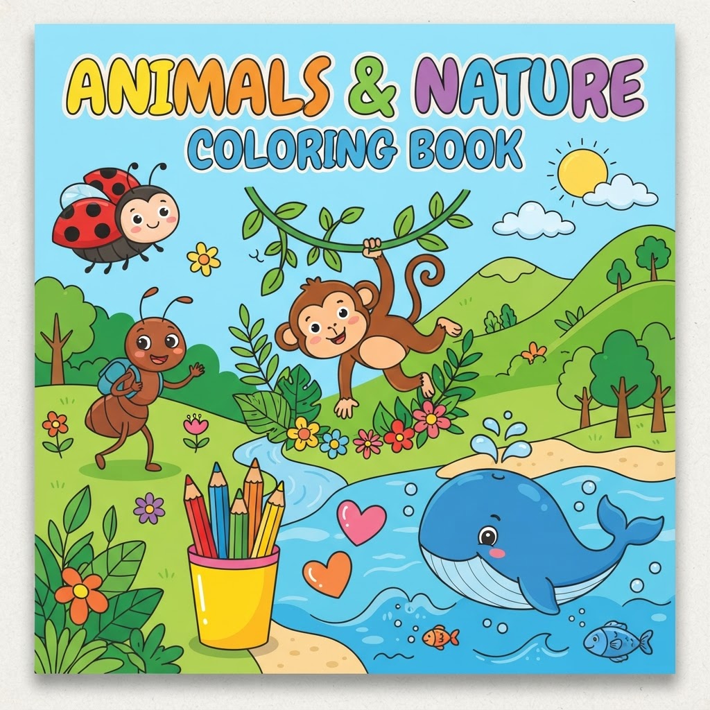 Animals & Nature Colouring Book