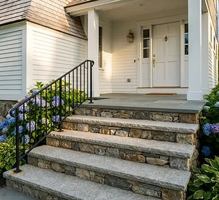 Outdoor Steps & Stair Construction design inspiration in a New England yard